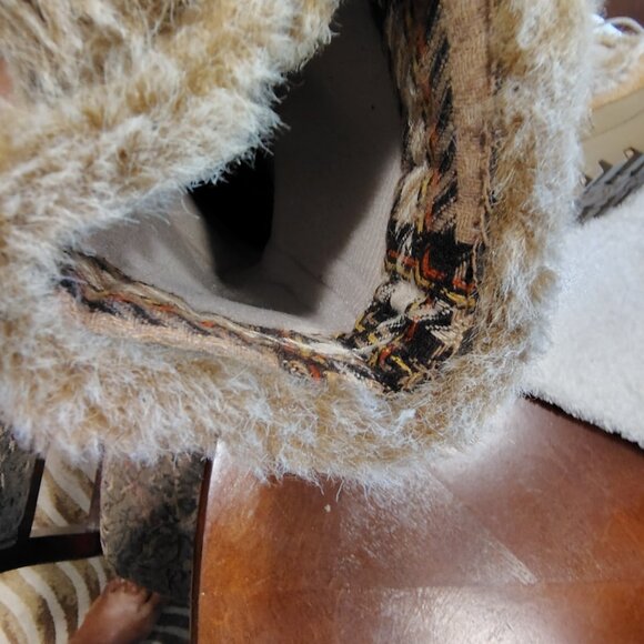 Skechers Outdoor Vintage Y2k Tan Leather Frolic 45708 Faux Fur Winter Boots - Picture 6 of 11